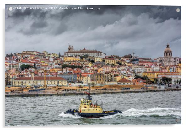 Lisbon, Portugal Acrylic by Mary Fletcher