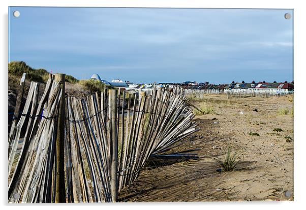 Beach Fence Acrylic by James  Hare