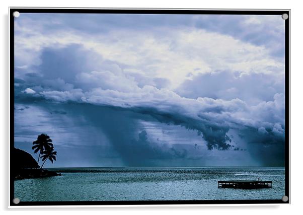 Tropical Sky Acrylic by Pauline Lewis