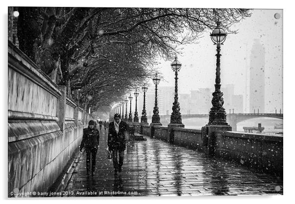 A snowy london Acrylic by barry jones