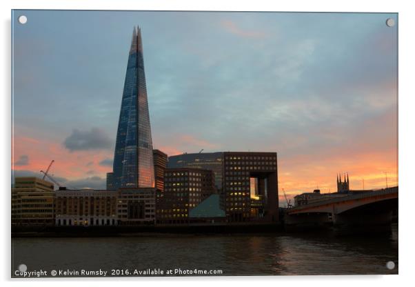 sunset shard Acrylic by Kelvin Rumsby