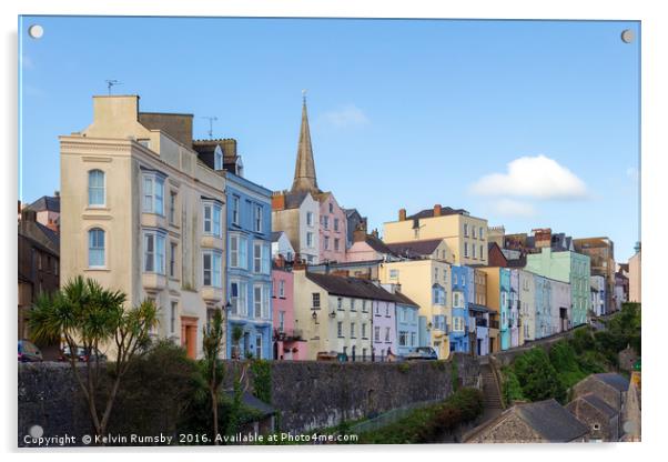 tenby town Acrylic by Kelvin Rumsby