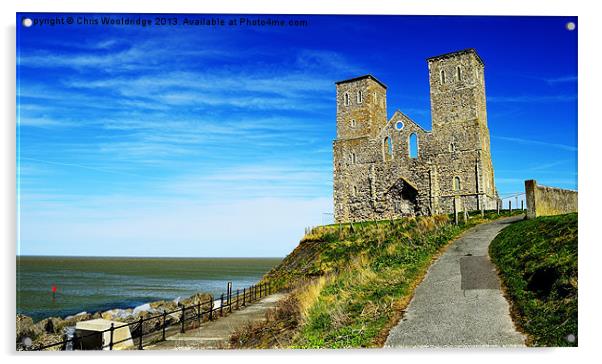 Reculver - St Marys Church Ruins Acrylic by Chris Wooldridge