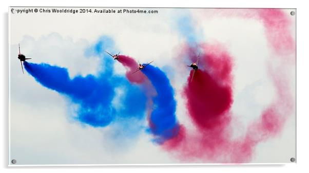  Red Arrow Air Display Acrylic by Chris Wooldridge