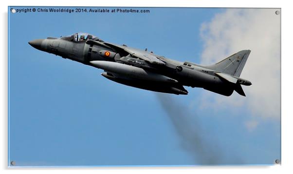  Harrier Jet in Vertical Hover Acrylic by Chris Wooldridge