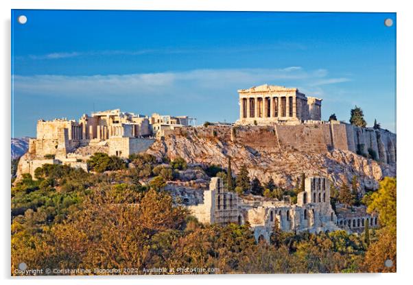 Parthenon, Greece Acrylic by Constantinos Iliopoulos