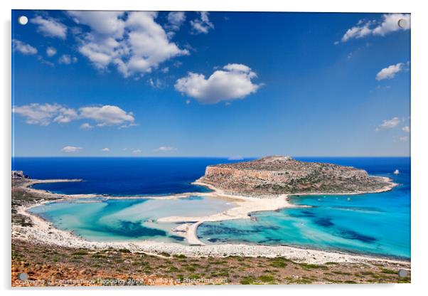 Balos Lagoon in Crete, Greece Acrylic by Constantinos Iliopoulos