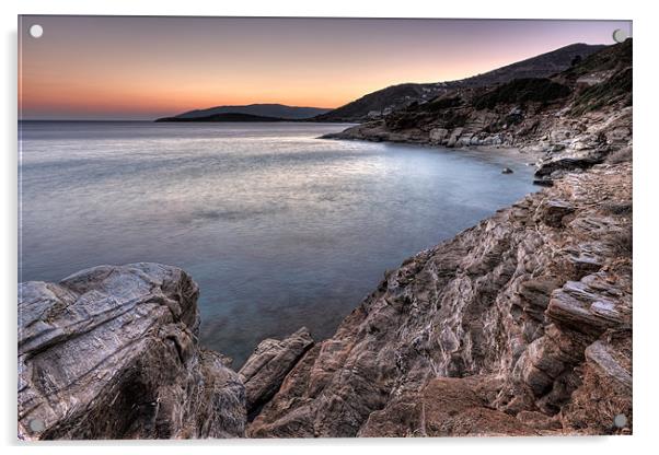 Andros island, Greece Acrylic by Constantinos Iliopoulos