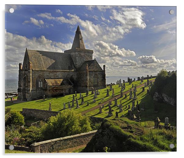 The Kirk, St Monans Acrylic by Peter Cope