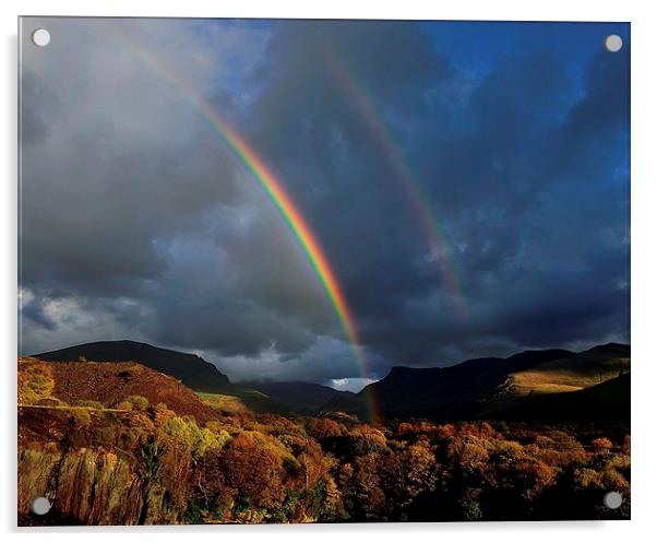 Autumn Rainbows - Snowdonia Acrylic by Kevin OBrian