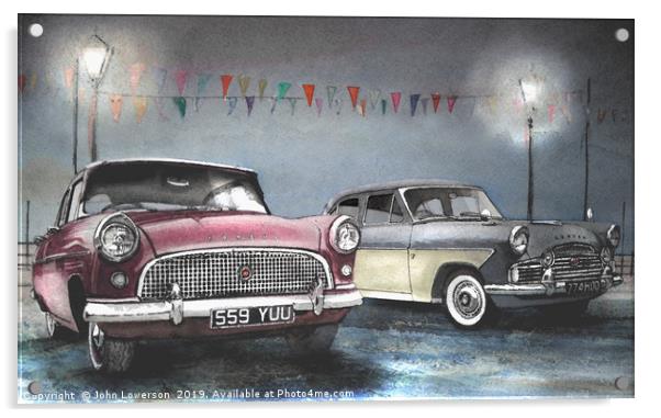 Classic Ford cars Acrylic by John Lowerson