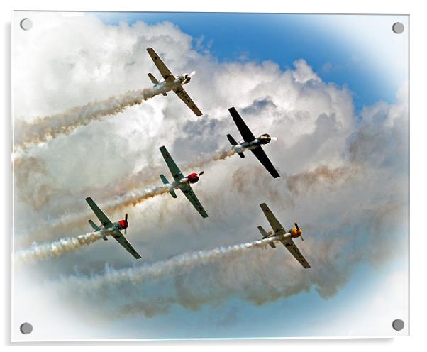 Yak formation Flying. Acrylic by Rupert Gladstone