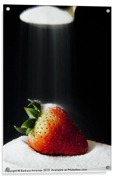Sweet Strawberry Acrylic by Barbara Ambrose
