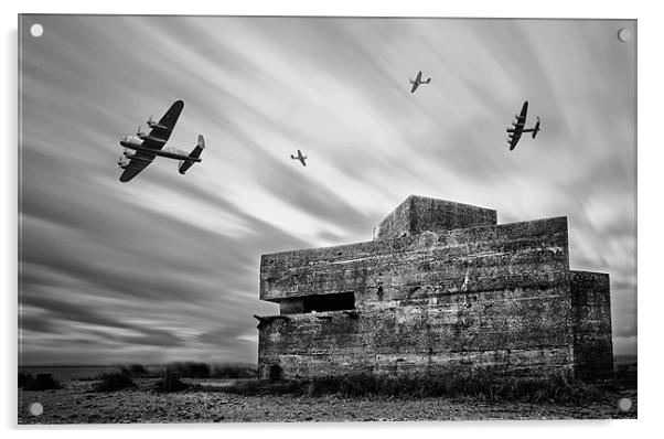 WW2 Pill Box Acrylic by Robert  Radford