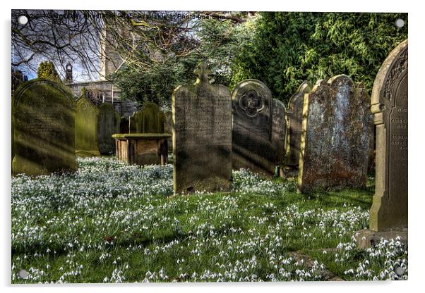  Churchyard at Hampsthwaite Acrylic by Beverley Middleton