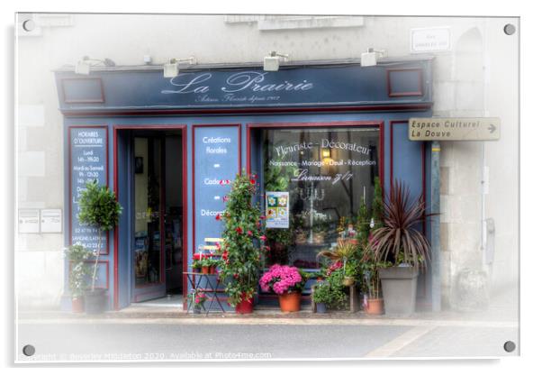 The florist shop, Loire Valley Acrylic by Beverley Middleton