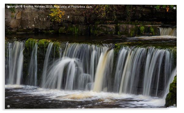  Waterfall Richmond, Yorkshire, UK Acrylic by Gordon Holmes