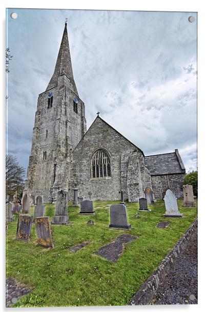 Norman St. Marys Church, Kidwelly Acrylic by Paul May