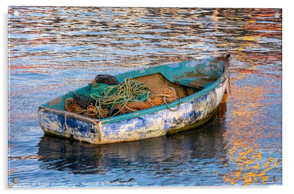 Enduring Beauty of a weather-worn boat Acrylic by Roger Dutton