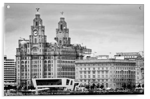 Majestic Liverpool Waterfront Acrylic by Roger Dutton