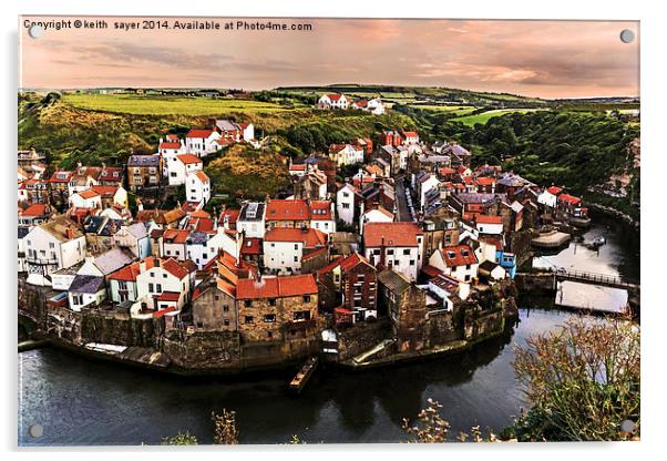 The Village of Staithes  Acrylic by keith sayer