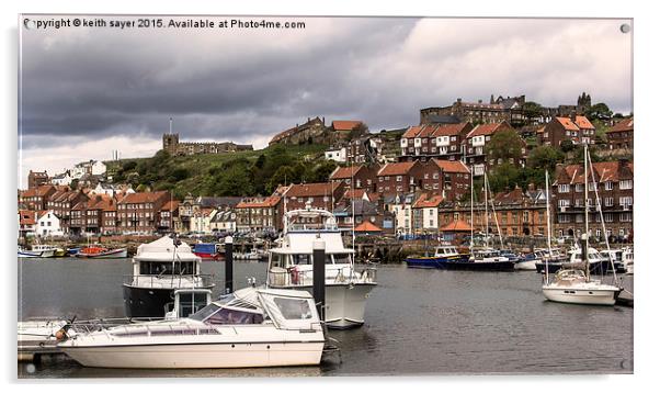  Whitby Harbour  Acrylic by keith sayer