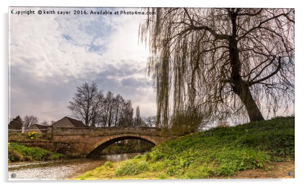 Weeping Willow Acrylic by keith sayer