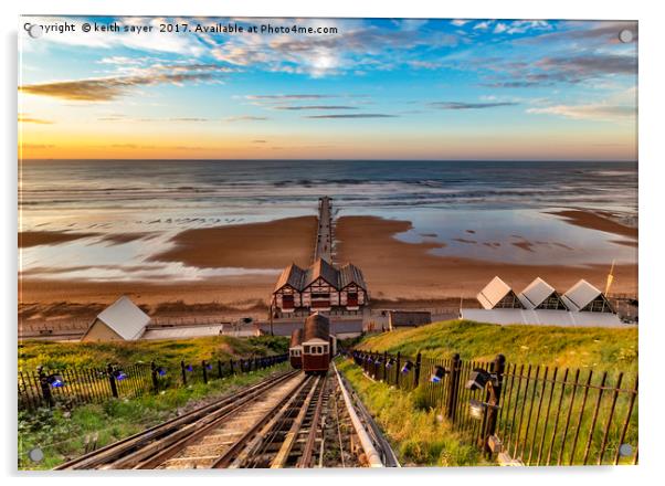 A Majestic View of Saltburn Pier Acrylic by keith sayer