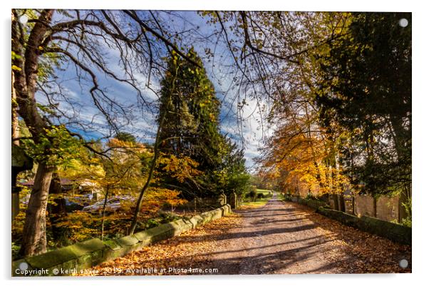 Forever Autumn Egton Bridge. Acrylic by keith sayer