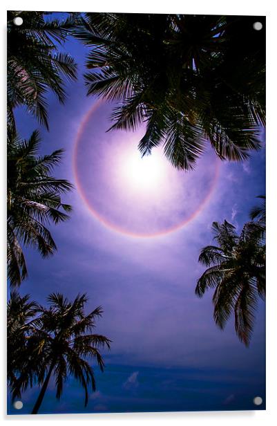 Sun Halo. Maldives Acrylic by Jenny Rainbow