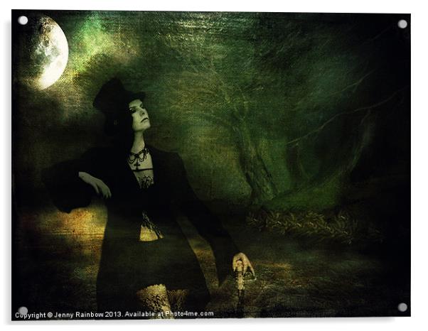Love Moonlight Song of Vampiress Acrylic by Jenny Rainbow