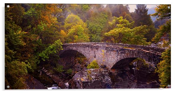 Old Stone Bridge. Scotland Acrylic by Jenny Rainbow