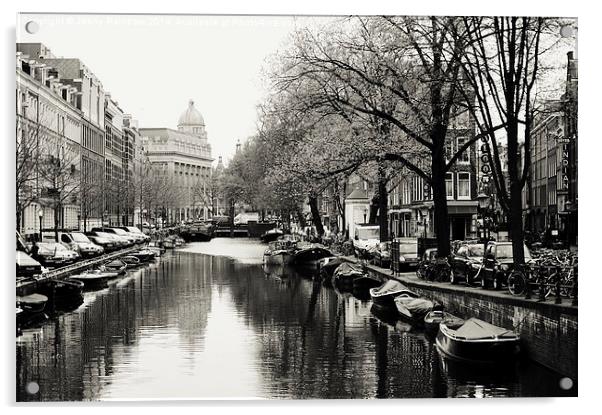  Amsterdam Canal  Acrylic by Jenny Rainbow