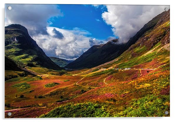  The Valley of Three Sisters. Glencoe. Scotland  Acrylic by Jenny Rainbow