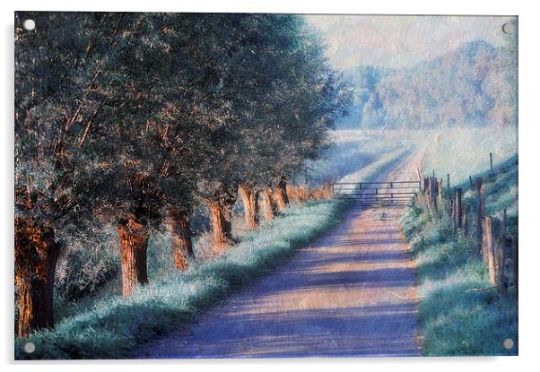  By Road of Your Dream. Monet Style Acrylic by Jenny Rainbow