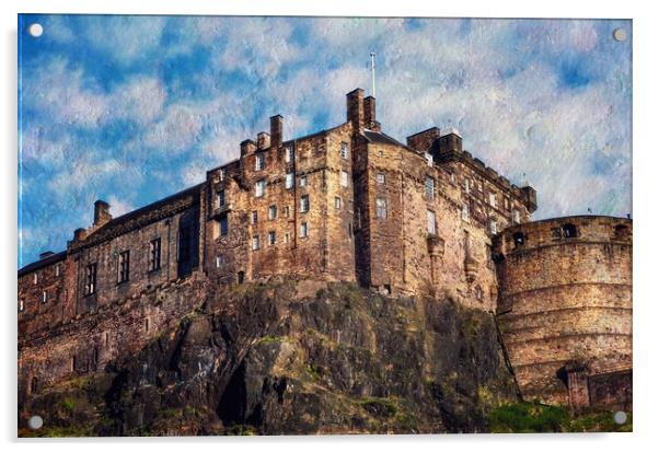 Edinburgh Castle  Acrylic by Jenny Rainbow