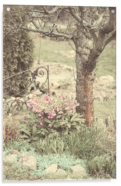 Spring Garden Pastel                               Acrylic by Jenny Rainbow