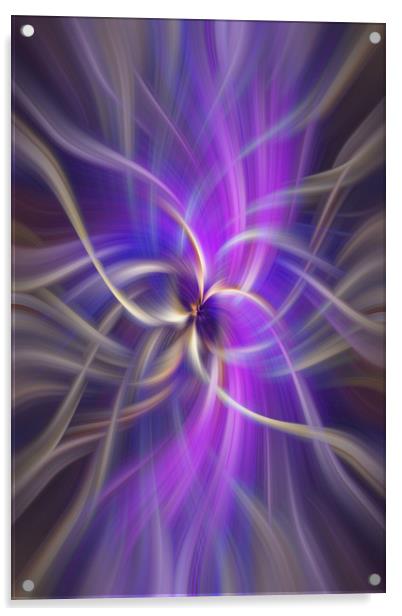 The Violet Flame. Spirituality Acrylic by Jenny Rainbow