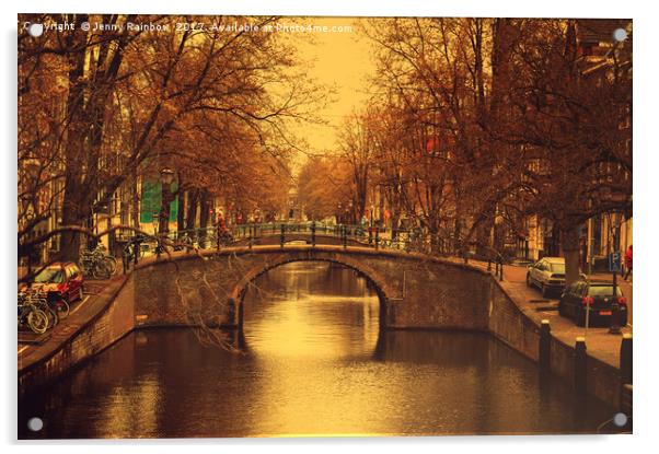 Retro Amsterdam                                    Acrylic by Jenny Rainbow