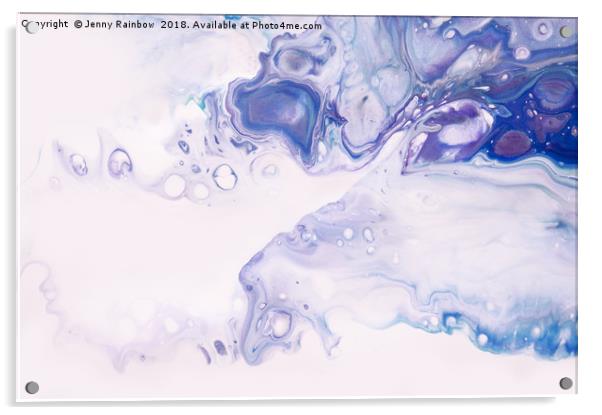 Underwater Worlds Fragment 3.  Abstract Fluid Acry Acrylic by Jenny Rainbow