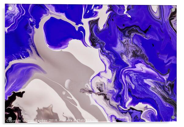 The Rivers of Babylon. Acrylic Pouring Painting Acrylic by Jenny Rainbow