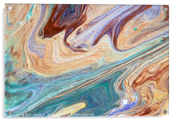 Relief. Acrylic Fluid Paints Acrylic by Jenny Rainbow