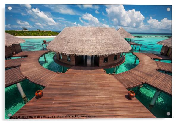 Water SPA  Center. Maldives Acrylic by Jenny Rainbow