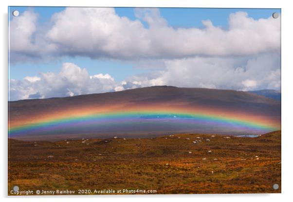 Low Rainbow in Highlands Acrylic by Jenny Rainbow
