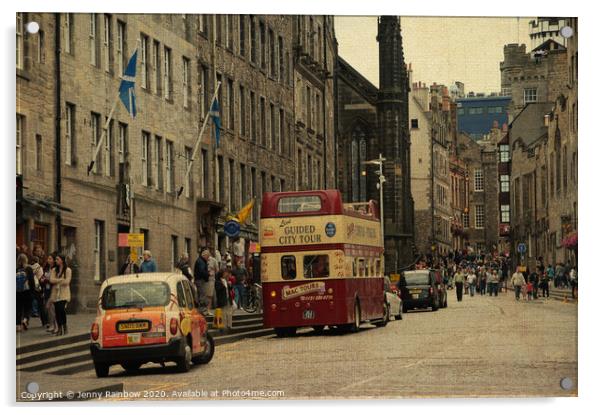  Princes Street Edinburgh. Scotland Acrylic by Jenny Rainbow