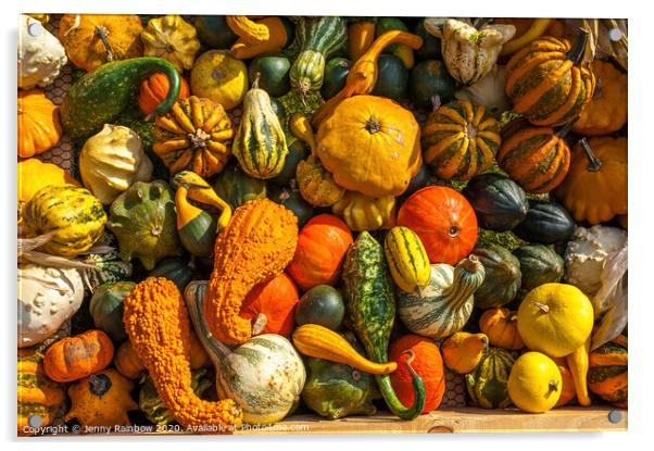 Abundant Autumn Harvest Acrylic by Jenny Rainbow