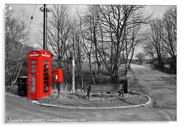 Hurstwood Village, Lancashire. Acrylic by colin potts