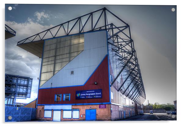 Turf Moor, Burnley FC. Acrylic by colin potts