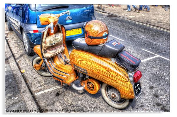 Lambretta. Acrylic by colin potts