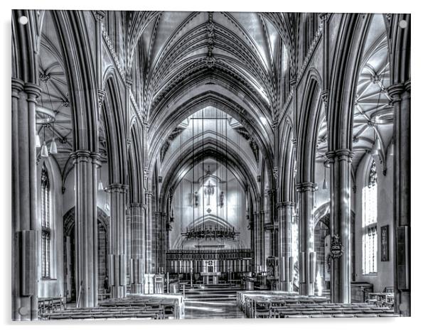 Blackburn Cathedral Acrylic by Mike Dickinson